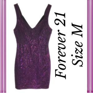 Forever 21 Size M Sexy Back Zip  Shimmer Dress
